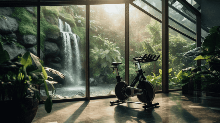 dvirtis treniruoklis modernioje džiunglių sporto salėje