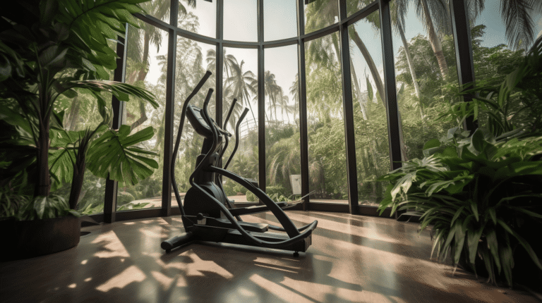 Elipsinis dviratis namų sporto salėje