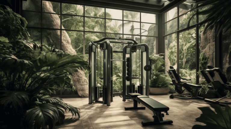 Jėgos treniruoklis su skirtingomis funkcijomis